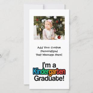 Colorful Kids Graduation Kindergarten Graduate Announcement