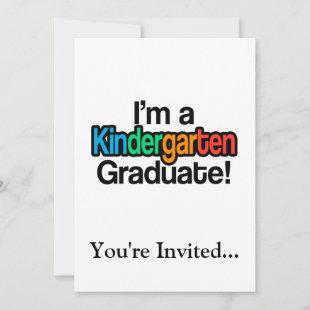 Colorful Kids Graduation Kindergarten Graduate Invitation