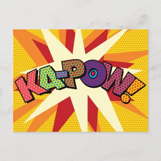 Comic Book Pop Art KA-POW Announcement Postcard