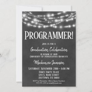 Computer Programmer Graduation Party Invitation