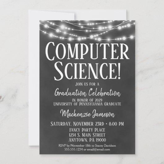 Computer Science Graduation Party Invitation