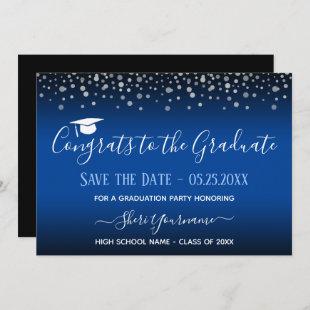 Confetti Graduation Party Save the Date Invitation