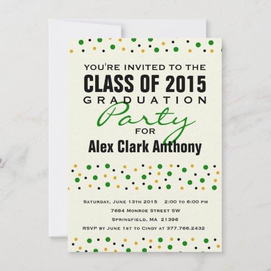 Confetti Party Invitation 2015 Graduation