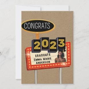 Congrats 2023 Graduate Kraft Paper Retro Billboard Announcement