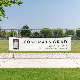 Congrats Grad Photo Text Graduation Banner