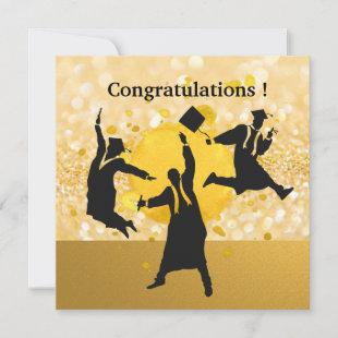 Congratulation for Graduation  Black & Gold theme