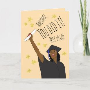 Congratulations Female African American Grad Holiday Card