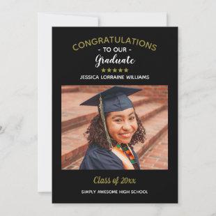 Congratulations Graduate Custom Photo Graduation Announcement