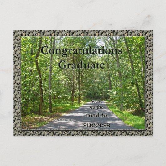 Congratulations Graduate Road to Success Items Announcement Postcard