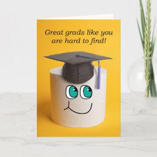 Congratulations Graduate Toilet Paper in Cap Humor Holiday Card
