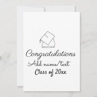 Congratulations graduation add name text year clas invitation