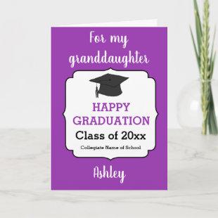 Congratulations Granddaughter Graduation Card