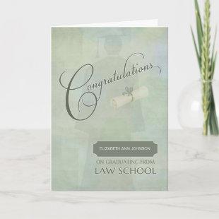 Congratulations Law School Graduate Custom Name Card