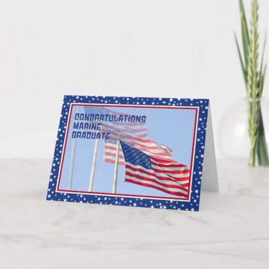 Congratulations Marine Graduate Card with Flags