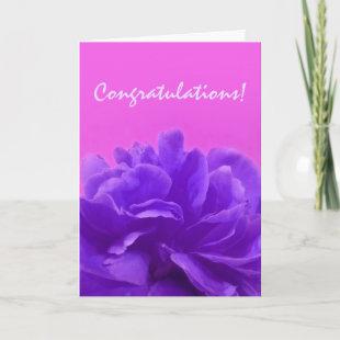 Congratulations Purple Floral Card
