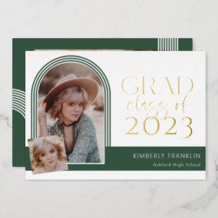 Contemporary Chic Graduation Foil Invitation