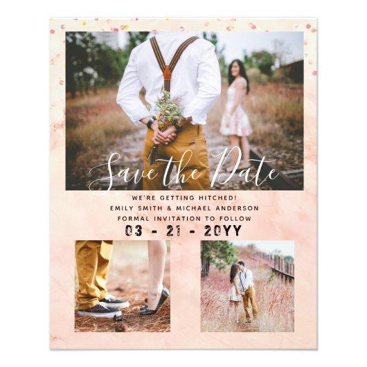 Contemporary Photo Save Dates Engagement  Flyer