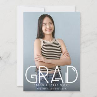 Contemporary Text GRAD with Photo | Class of Announcement