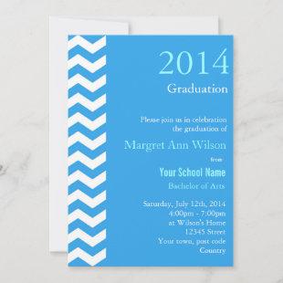 Cool sky blue summer graduation party invitation