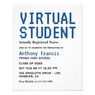 Cool Virtual Graduate Party Invitation Invite Flyer