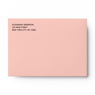 Coral Peach Simple Minimalist Colored Envelope