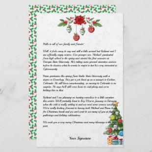 Country Christmas Family Newsletter Your Text Stat Stationery