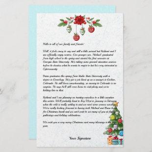 Country Christmas Family Newsletter Your Text Stationery