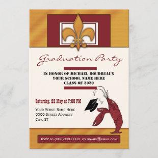 Country Crawfish Graduation Party Invitation