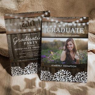 Country Rustic Photo 2024 Graduation Party Invitation
