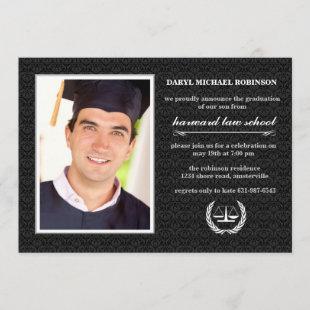Court Symbol Photo Law School Graduation Invite