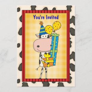 Cow & Gifts - Graduation Party Invitation