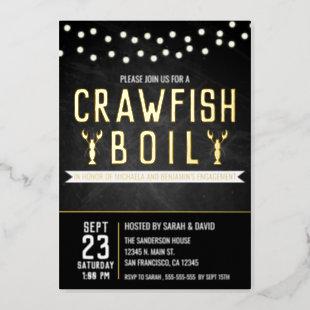 Crawfish Boil Couples Shower Engagement Party Foil Invitation