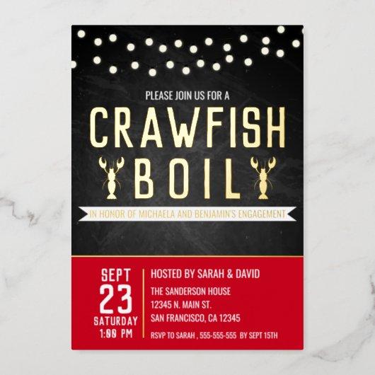Crawfish Boil Couples Shower Engagement Party Foil Invitation