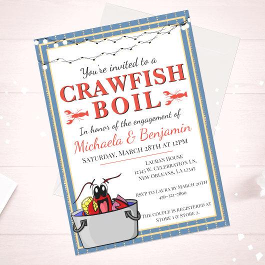 Crawfish Boil Couples Shower Engagement Party Invitation
