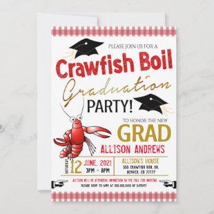Crawfish Boil Graduation Party Invitation