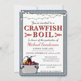 Crawfish Boil Graduation Party School Invitation