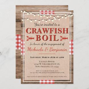 Crawfish Boil Lobster Engagement Party Invitation
