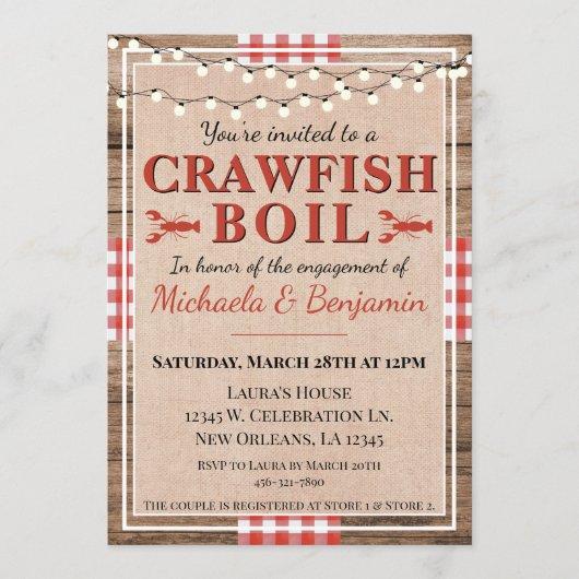 Crawfish Boil Lobster Party Engagement Invitation