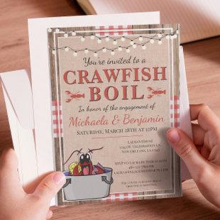 Crawfish Boil Rustic Engagement Party Invitation