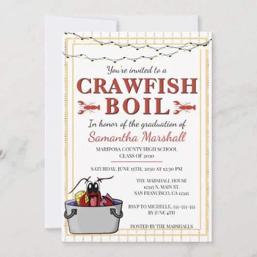 Crawfish Boil School Graduation Graduate Party Invitation