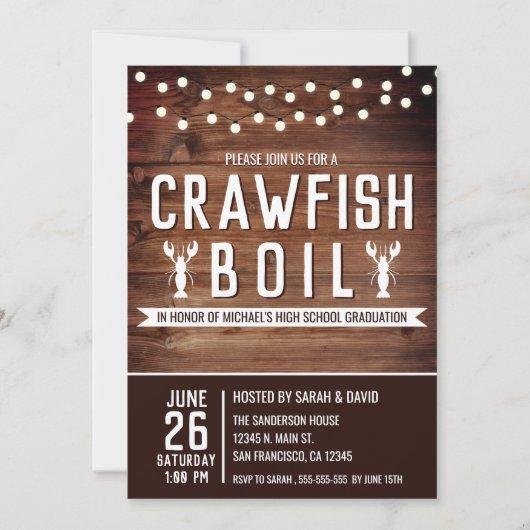 Crawfish Boil School Graduation Seafood Party Invitation