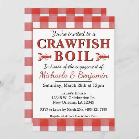 Crawfish Boil Seafood Engagement Party Invitation