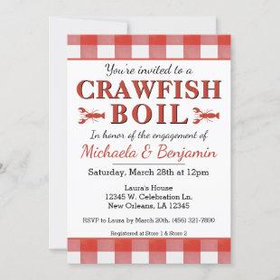 Crawfish Boil Seafood Party Picnic Engagement Invitation