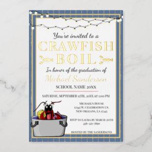 Crawfish Boil Special Event School Graduation  Foil Invitation