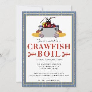 Crawfish Boil Summer Seafood Barbecue Party Invitation