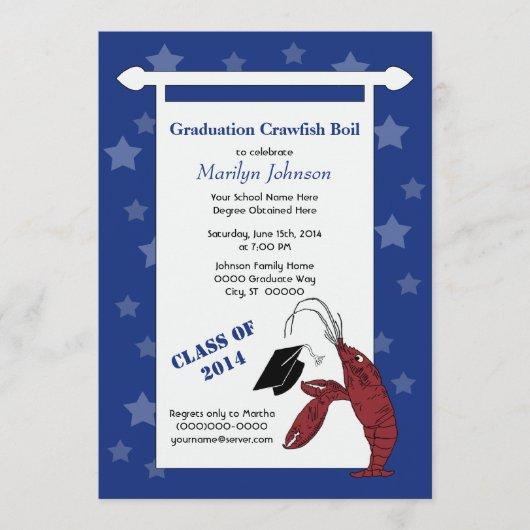 Crawfish / Lobster Stars Graduation Invitation