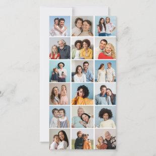 Create Your Own 18 Photo Collage Editable Color Holiday Card
