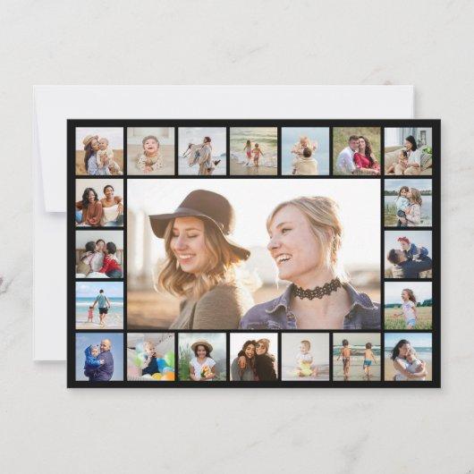 Create Your Own 21 Photo Collage Editable Color Holiday Card