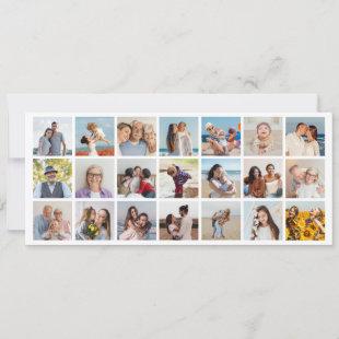 Create Your Own 21 Photo Collage Editable Color  Invitation