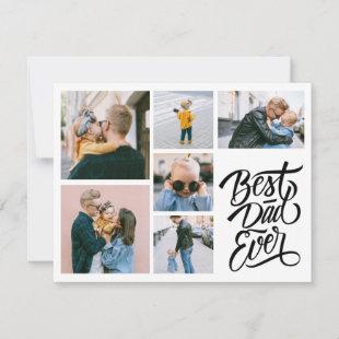 Create Your Own 6 Photo Collage Best Dad Ever Card